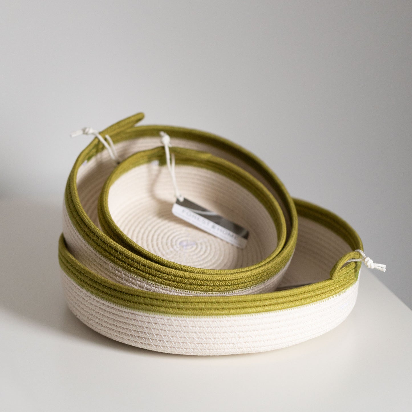 Moss Green Cotton Rope Tray