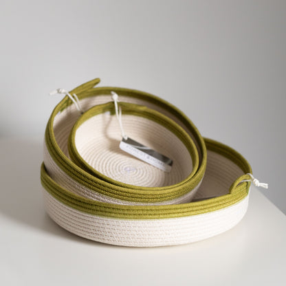 Moss Green Cotton Rope Tray
