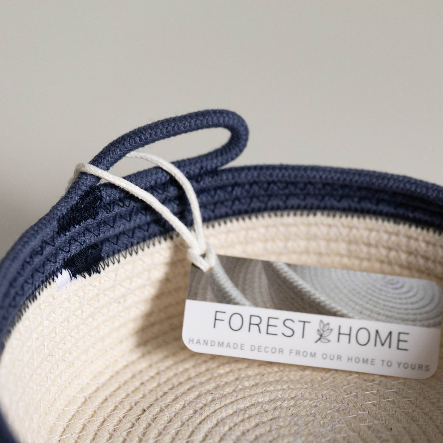 Atlantic Blue Cotton Rope Tray