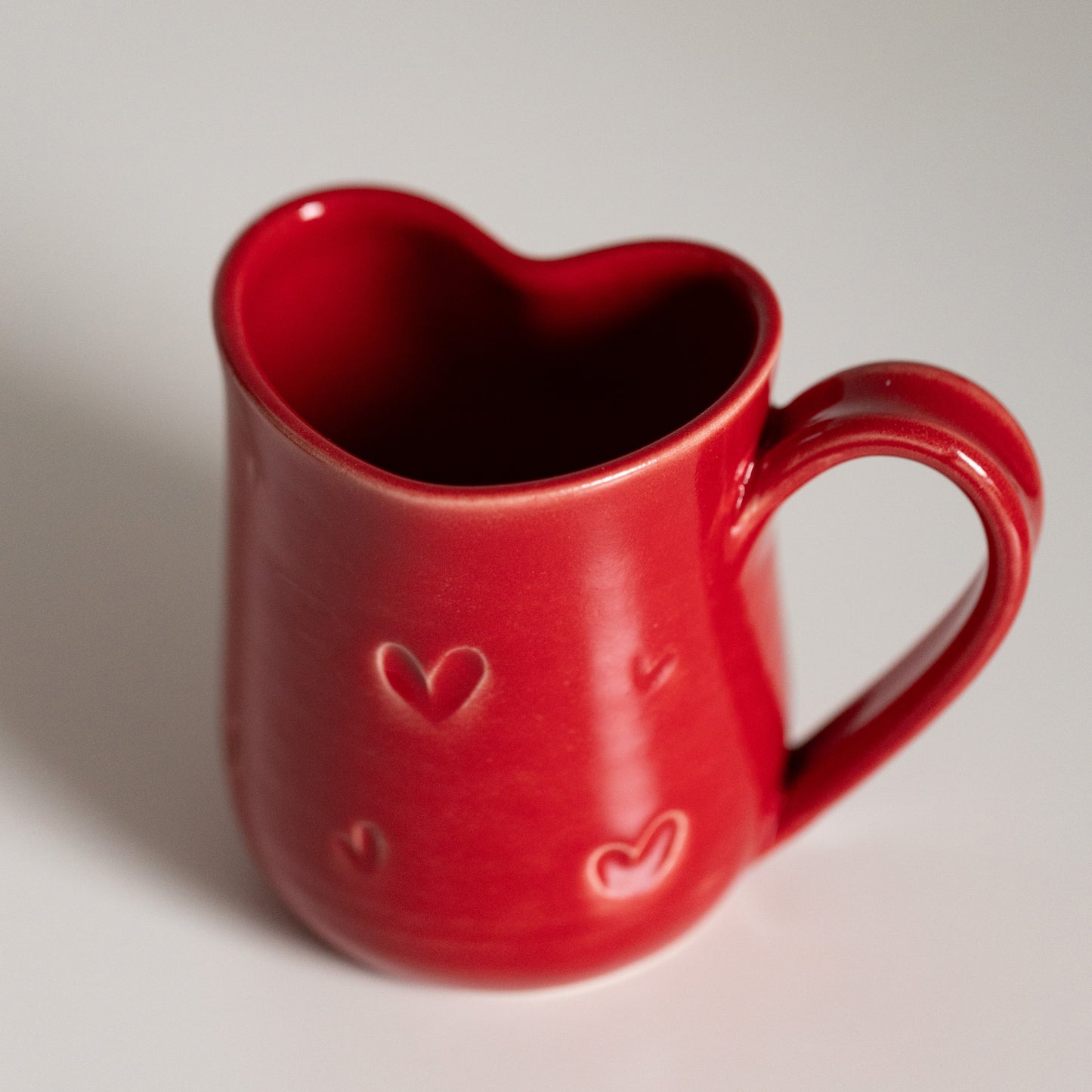Heart Shaped Mugs—Red