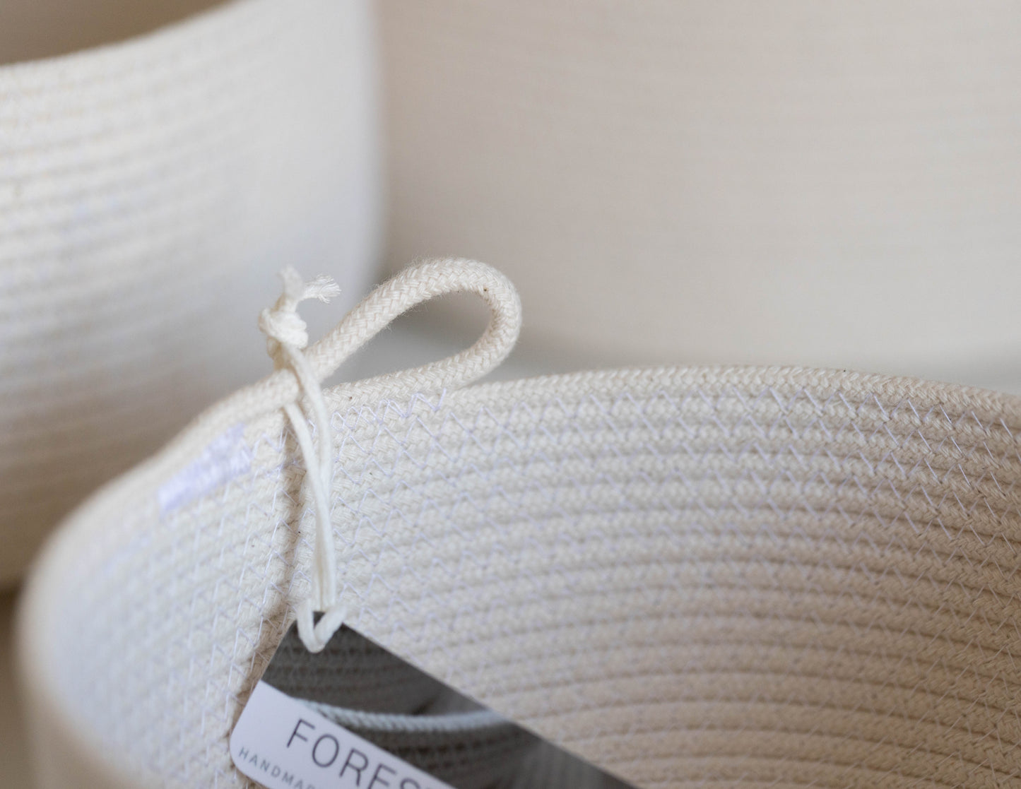 Handmade Cotton Rope Bowls in Natural Cotton