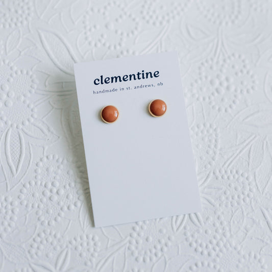 Coral Clementine Studs