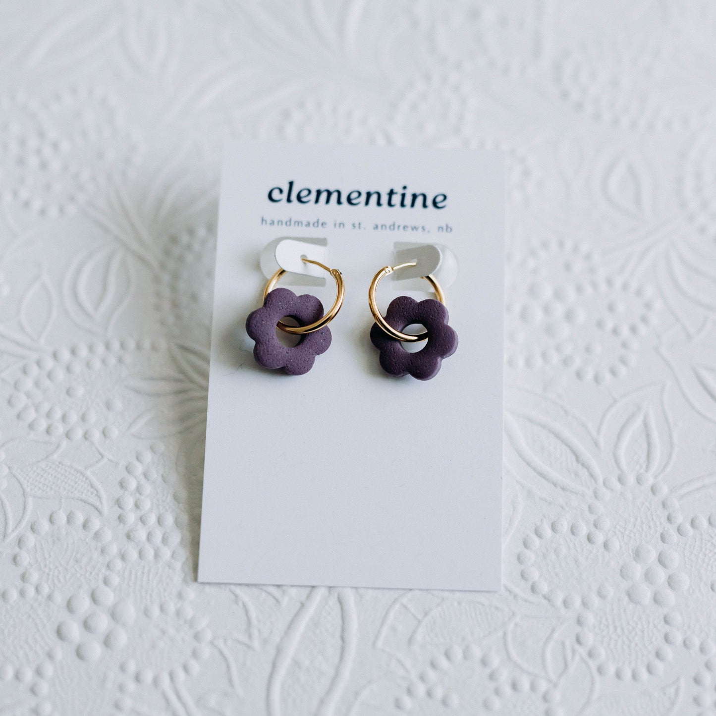 Lavender Floral Hoops