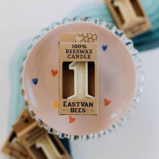 #1 Beeswax Birthday Candle