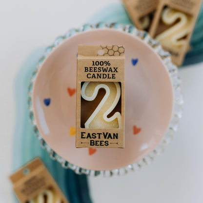 #2 Beeswax Birthday Candle