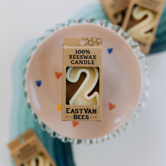 #2 Beeswax Birthday Candle