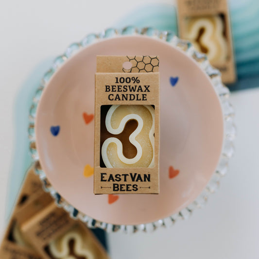 #3 Beeswax Birthday Candle