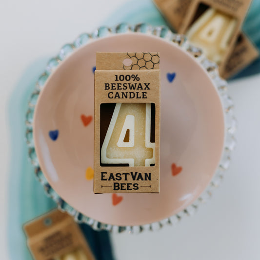 #4 Beeswax Birthday Candle
