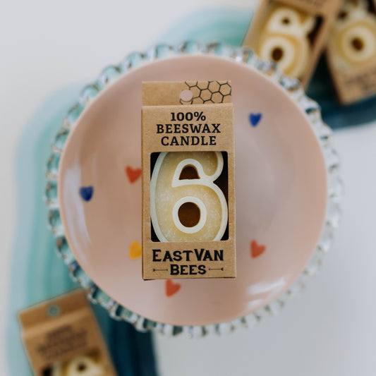 #6 Beeswax Birthday Candle