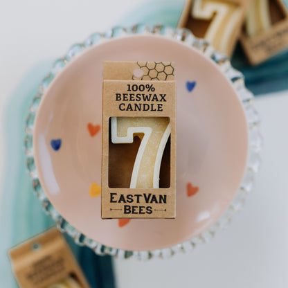 #7 Beeswax Birthday Candle