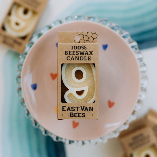 #9 Beeswax Birthday Candle
