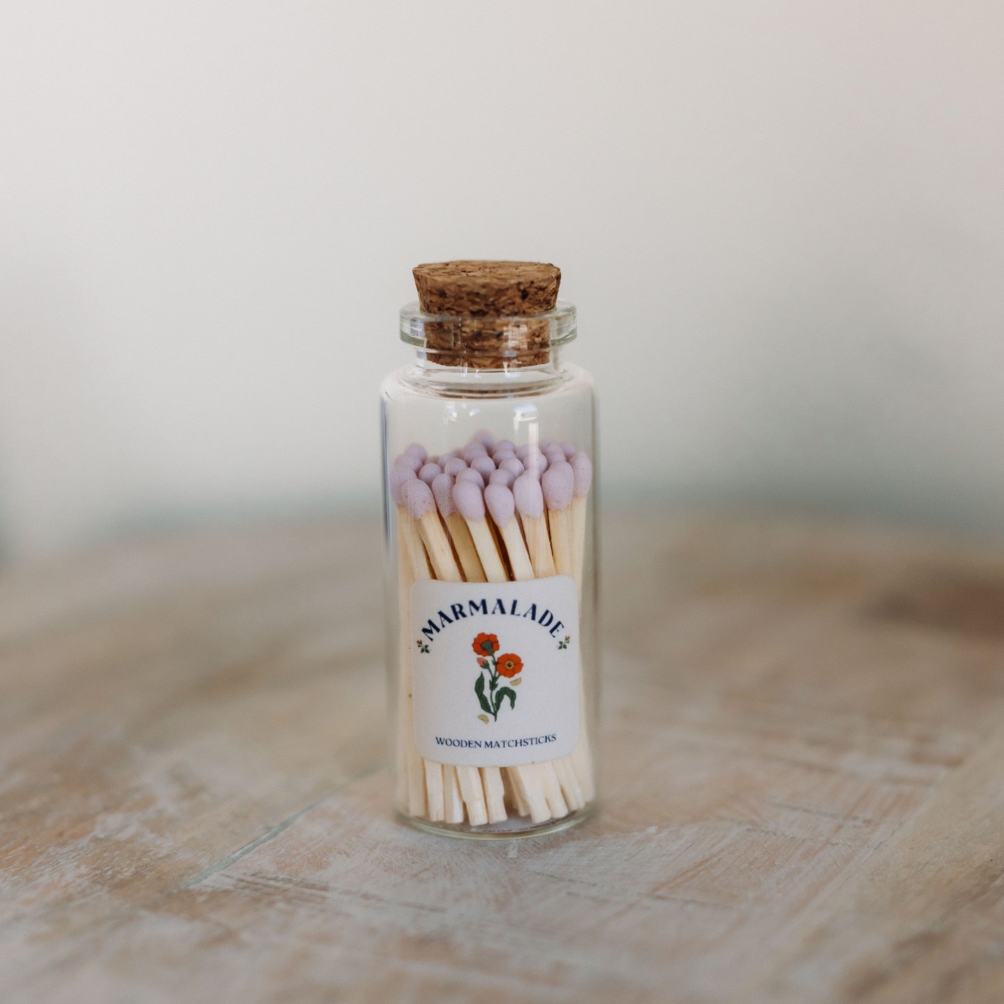 Baby Pink Matches in Medium Corked Vial