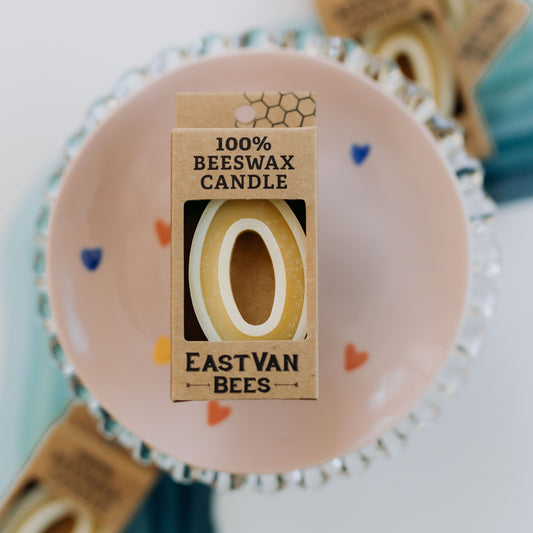 #0 Beeswax Birthday Candle