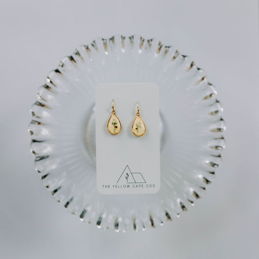 Yellow & White Wildflower Earrings