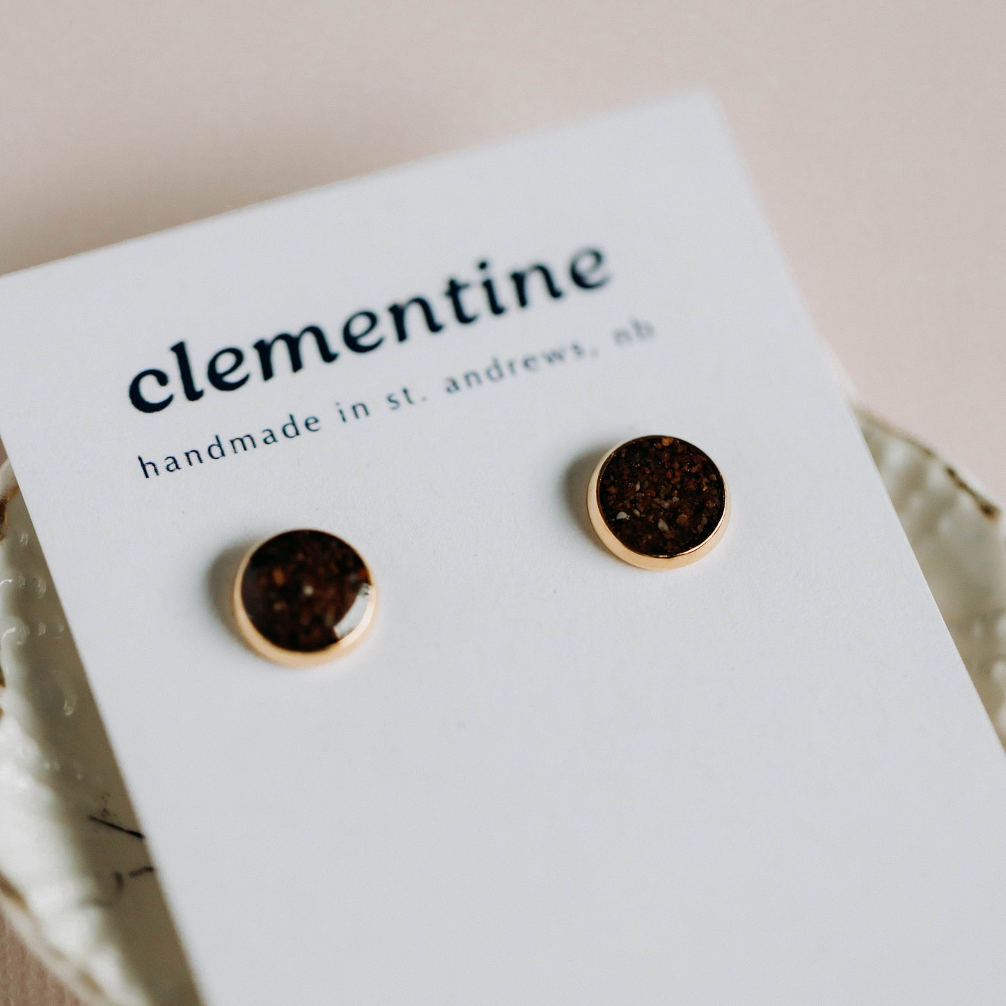 Sand Clementine Studs