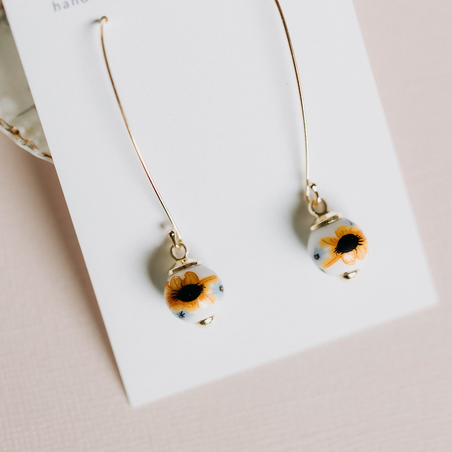 Clementine Floral Drop Earrings