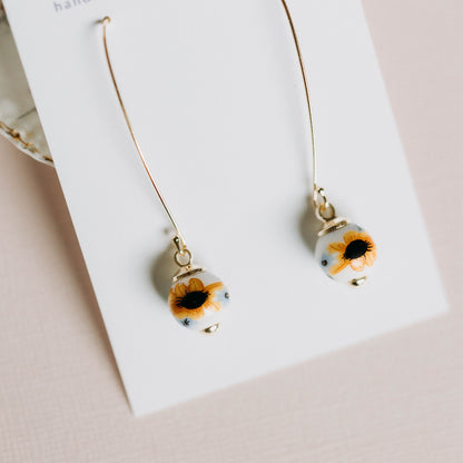 Clementine Floral Drop Earrings