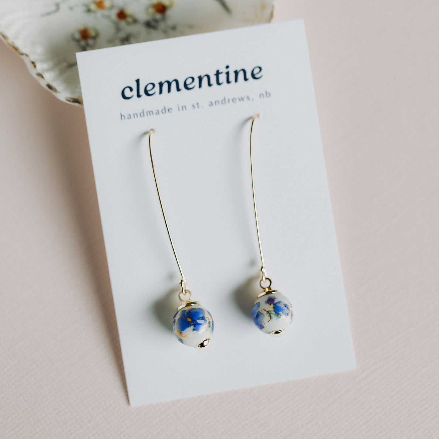 Clementine Floral Drop Earrings