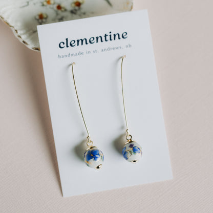 Clementine Floral Drop Earrings