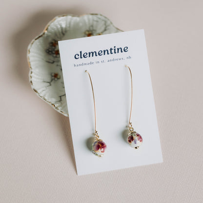 Clementine Floral Drop Earrings
