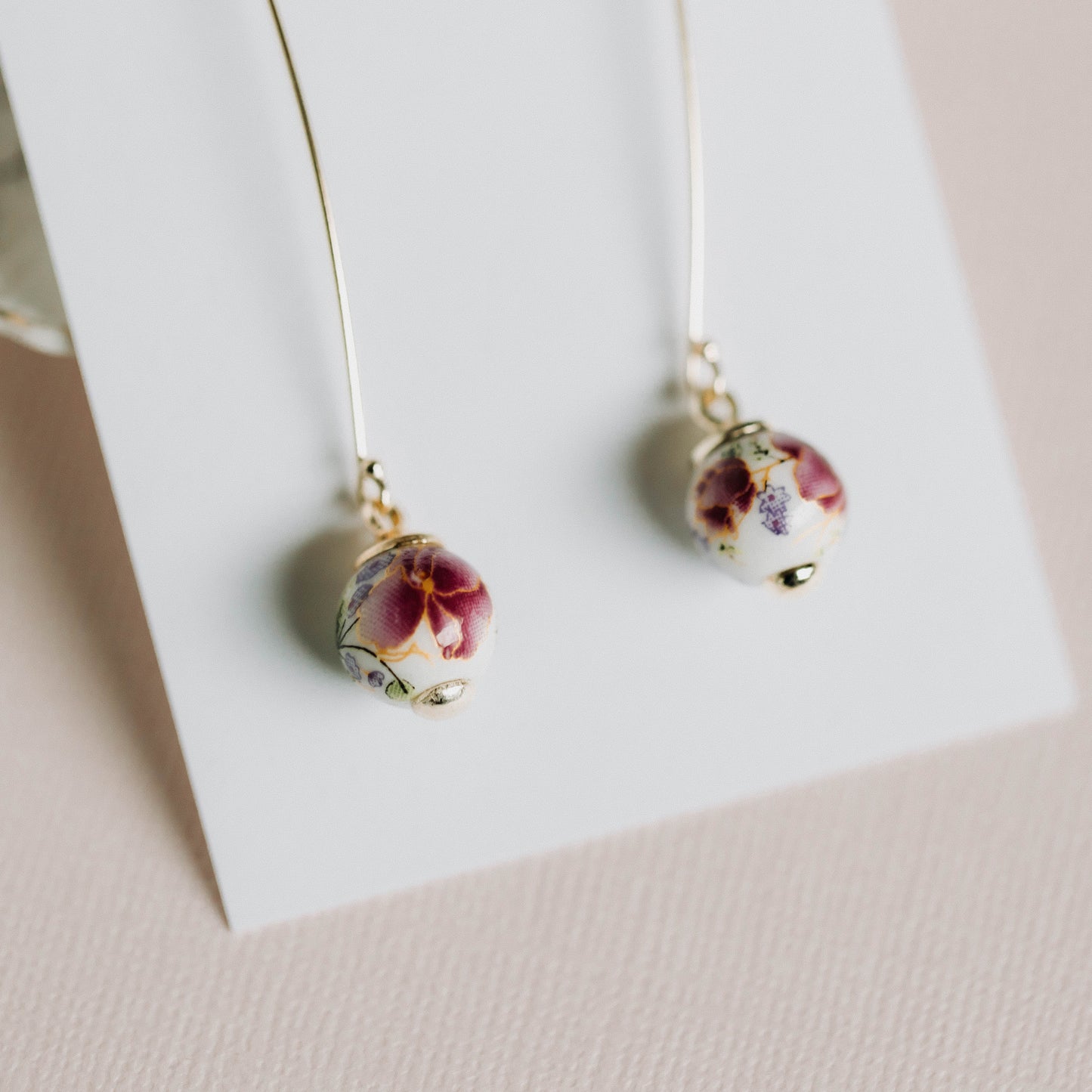 Clementine Floral Drop Earrings