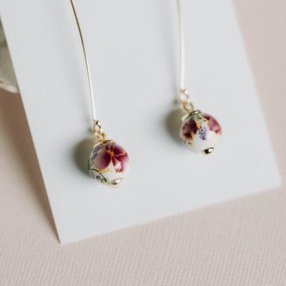 Clementine Floral Drop Earrings