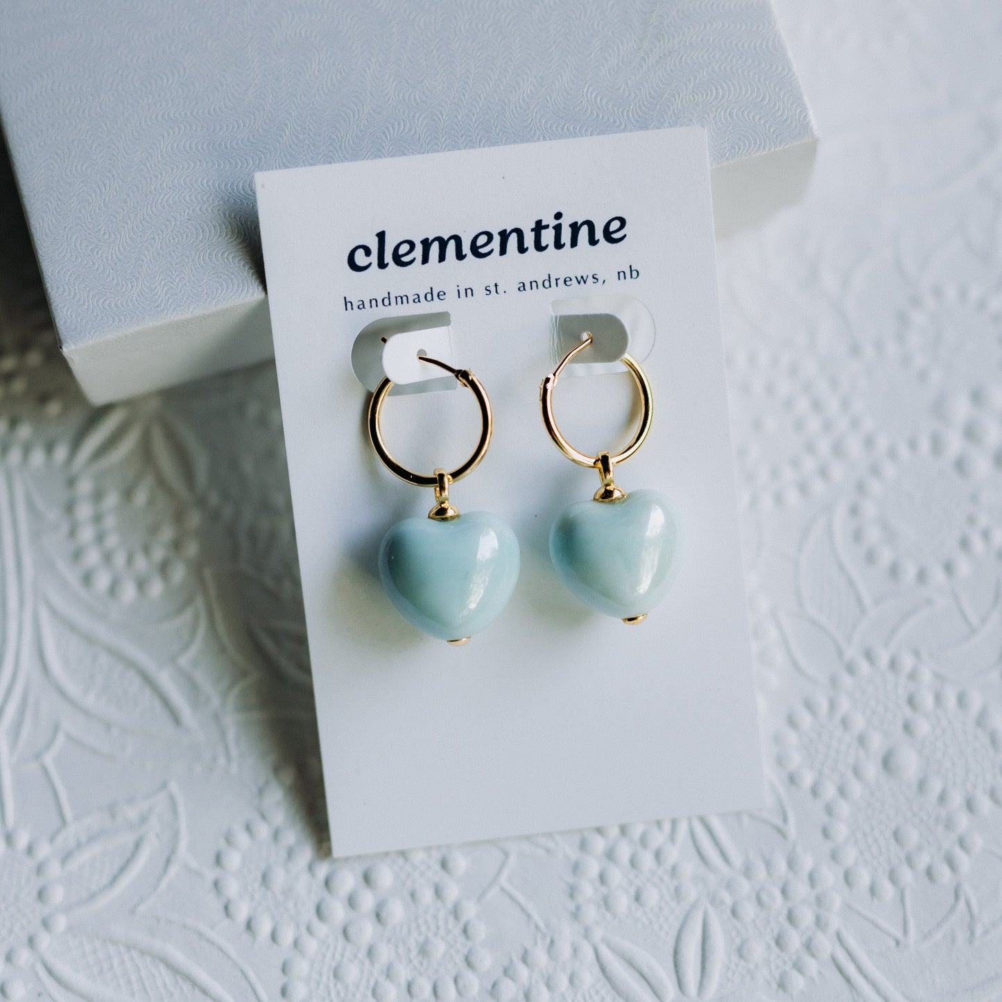 Large Clementine Heart Earrings