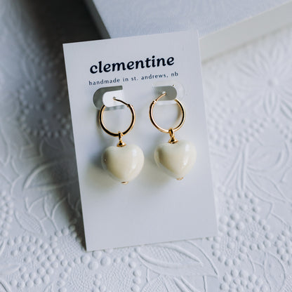 Large Clementine Heart Earrings