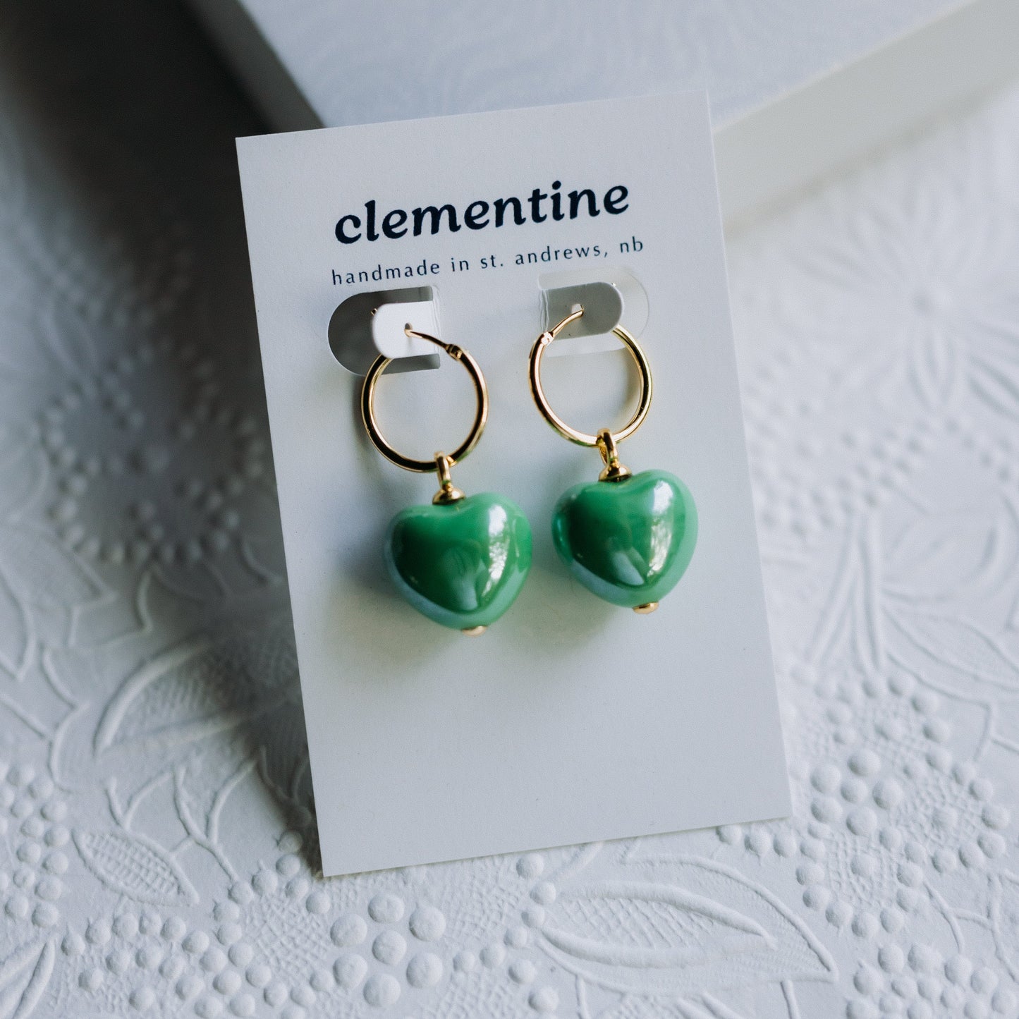 Large Clementine Heart Earrings