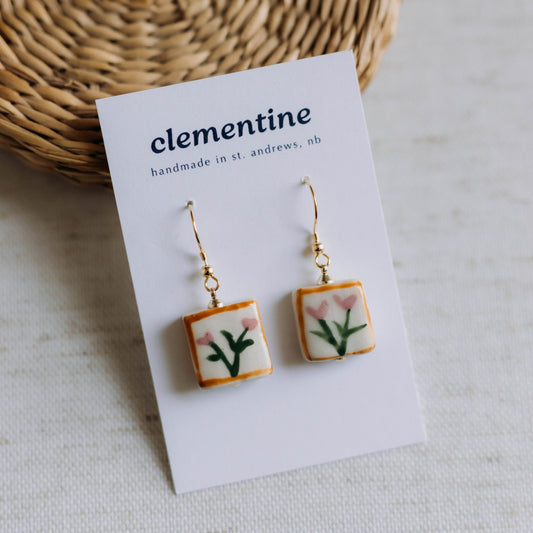 Pink Meadow Clementine Earrings