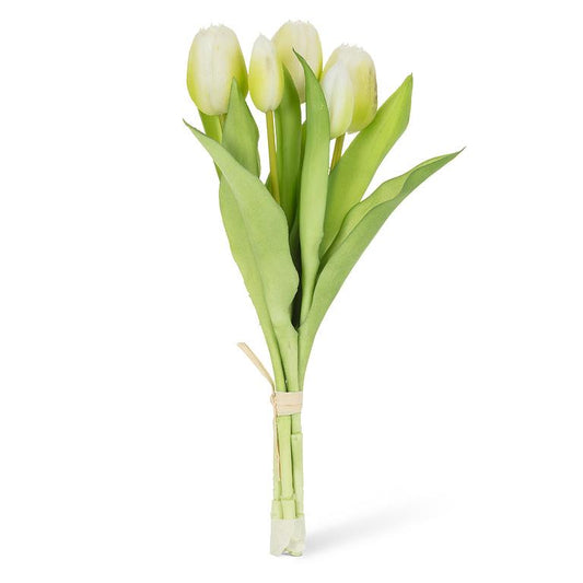 White Real Touch Tulips