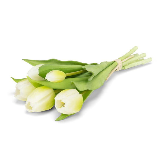 White Real Touch Tulips