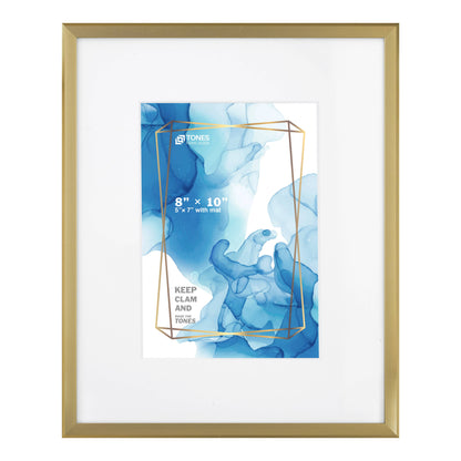 8x10 Aluminum Matted Picture Frame