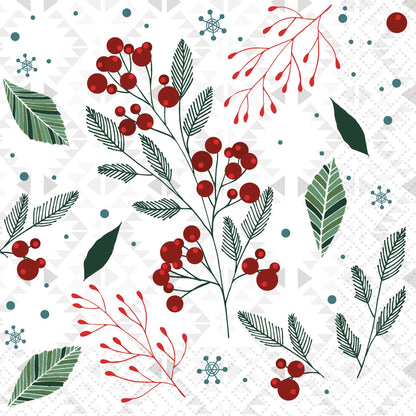 Festive Florals Cocktail Napkin