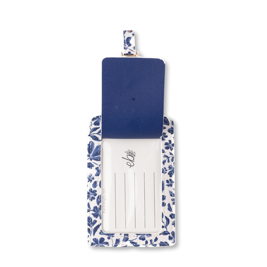 Porcelain Floral Luggage Tag