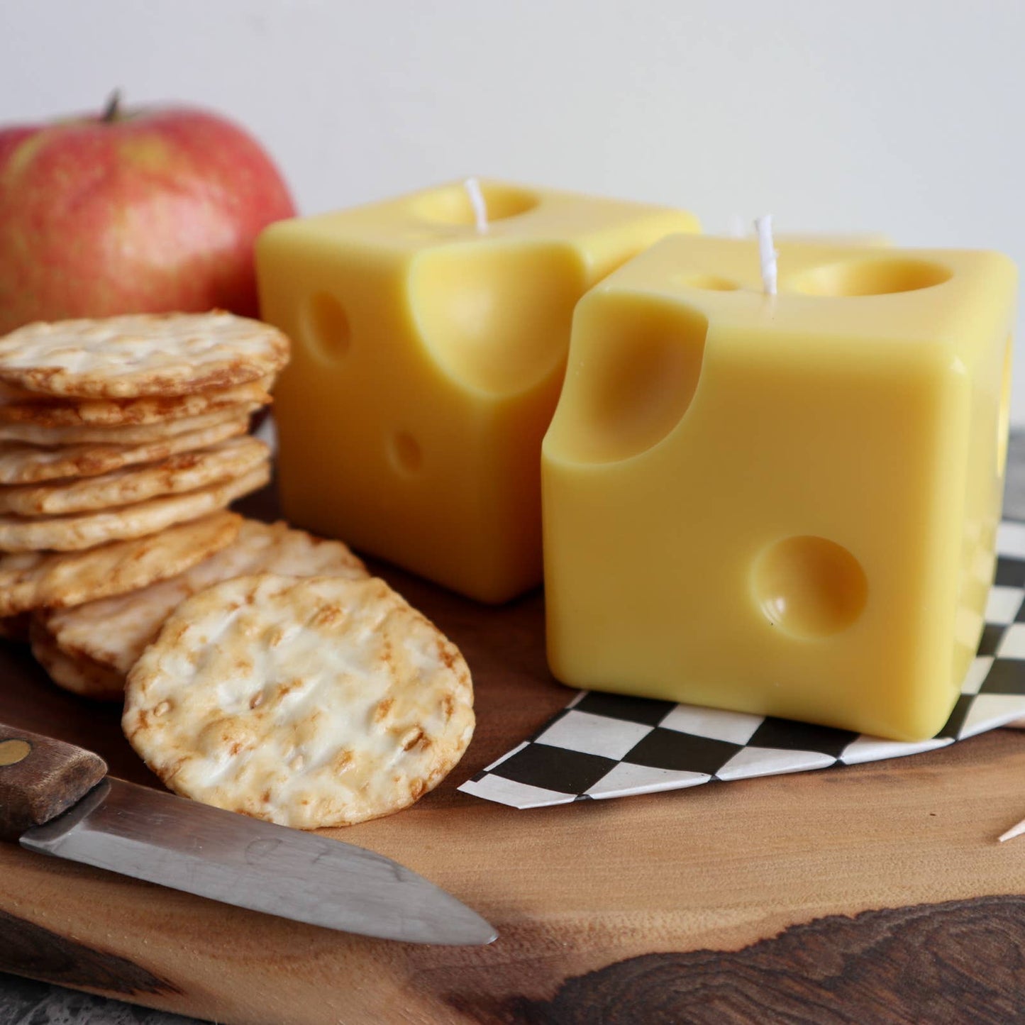 Block of Swiss Cheese Shaped Square Candle