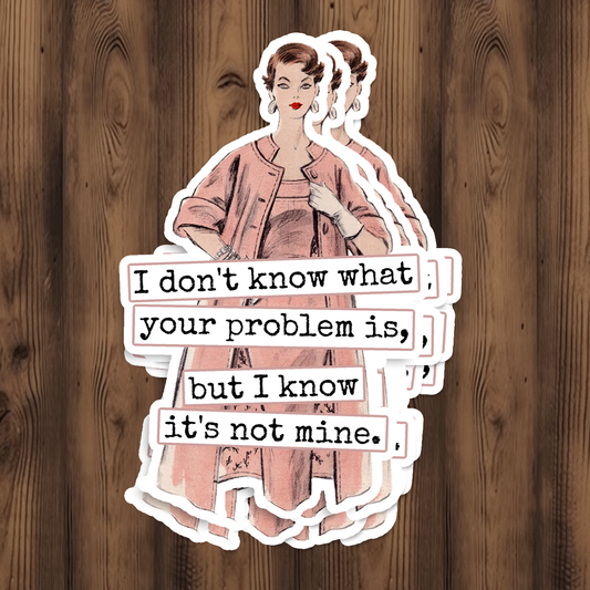 STICKER. I Don't Know What Your Problem Is...