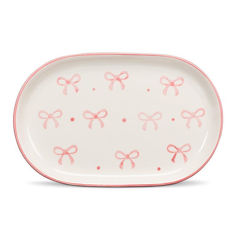 Heart & Bow Oval Tray