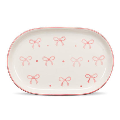 Heart & Bow Oval Tray