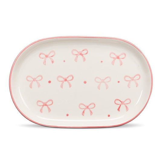 Heart & Bow Oval Tray