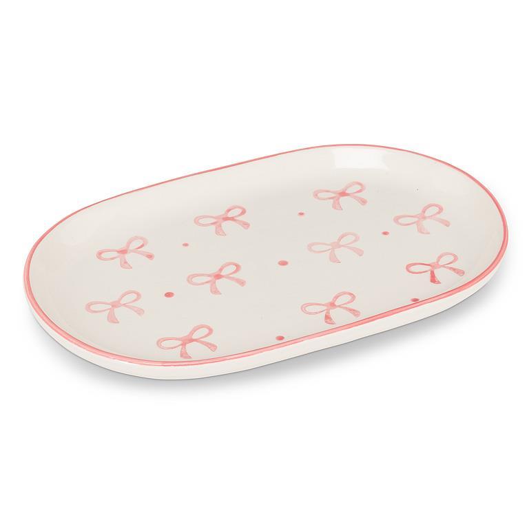 Heart & Bow Oval Tray