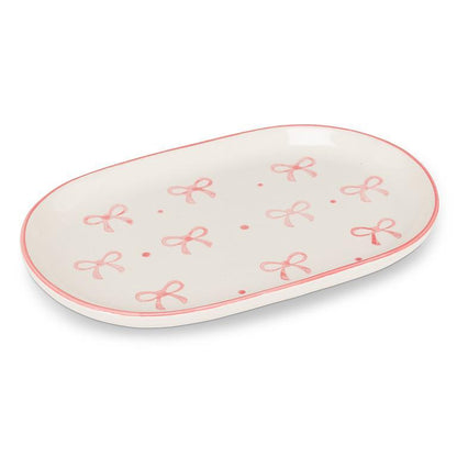 Heart & Bow Oval Tray