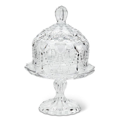 Small Covered Pedestal Plate with Hearts