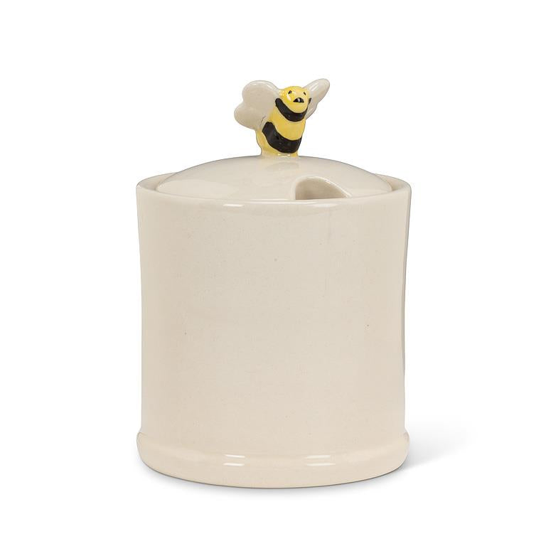 Bee Topped Covered Honey Pot