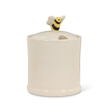 Bee Topped Covered Honey Pot
