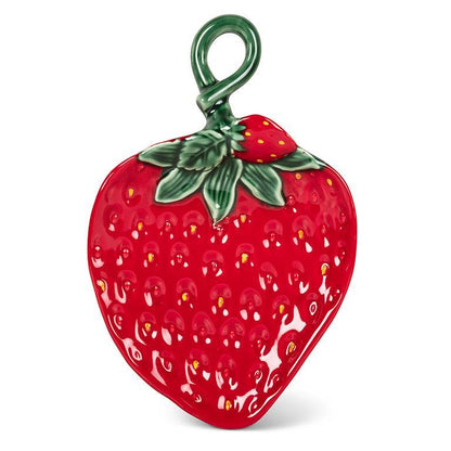 Strawberry & Leaf Bowl Plate
