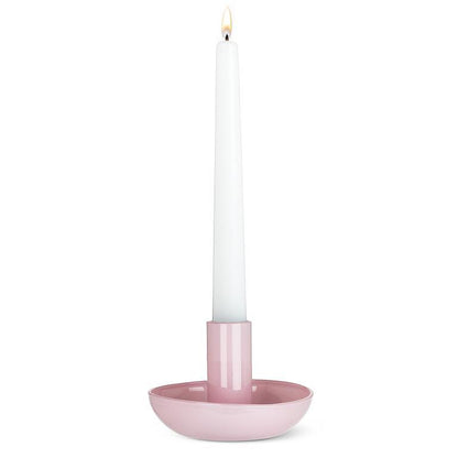 Pink Glass Minimalist Candle Holder