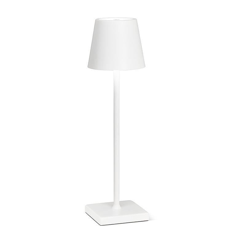 White Classic Shade LED Table Light