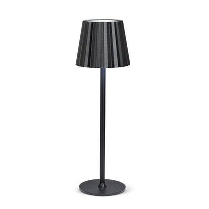 Black Fluted Shade LED Table Lamp