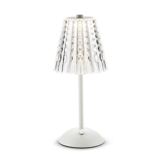 Crystal Shade White LED Table Light